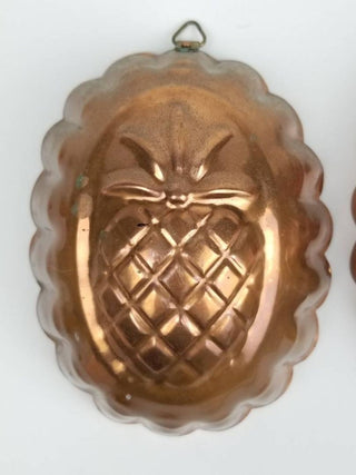 Antique Copper Mold Pineapple Aspic Gelatin Cake Butter Mold Lucky Vintage Kitchen Wall Decor French Country Rustic Heavy Cake