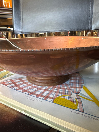 Vintage, copper Large swirl  bowl