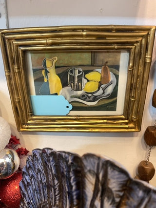 Bamboo frame with still life