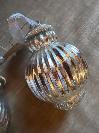 4.5” Mercury Glass Ornament