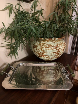 Vintage, 1980/90 Collezone Prandelli chrome tray with handles