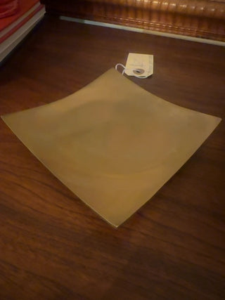 Vintage, brass candle plate holder/ change trinket