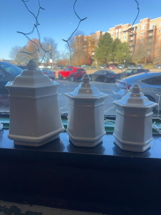 Vintage, set of Royal Haeger Pottery Lidded Container, Ceramic Canister set of 3