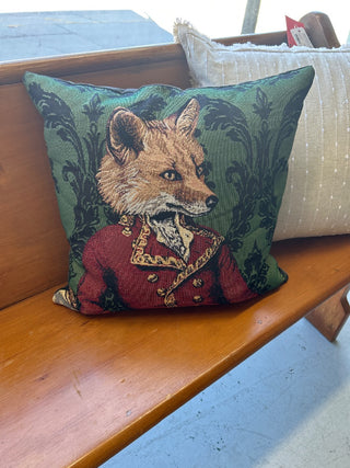 Green Fox Pillow
