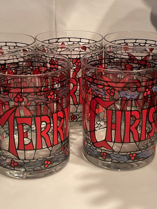 Old fashioned Christmas glasses