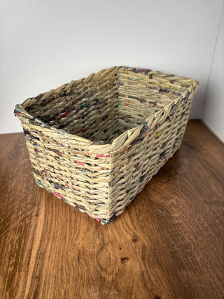 Newspaper braided container