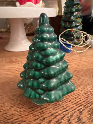 Vtg green glazed small tree