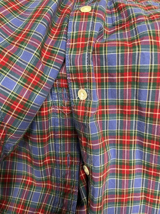 Lands End plaid cotton buttondown