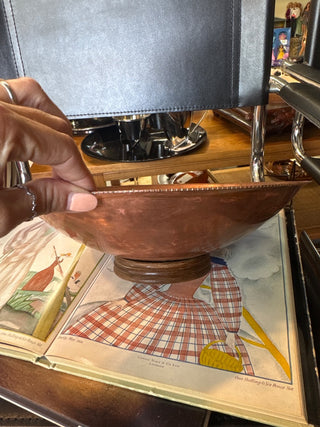 Vintage, copper Large swirl  bowl