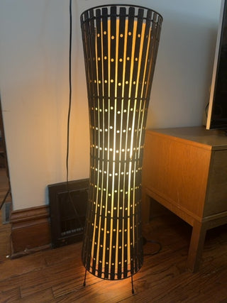 Vintage, rattan floor lamp Franco Albani style 1990/2000