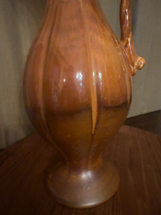 Vintage,Mcm, Royal Heager drip glaze tall vase/ urn