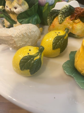 Lemon salt & pepper shakers