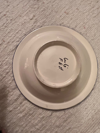 Vintage Moroccan Hanging Hand Painted  Decorative Bowl