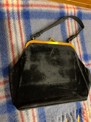 Velvet one Handel bag w/coin purse