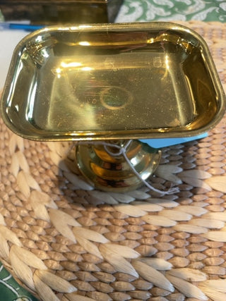 brass pedestal soap dish