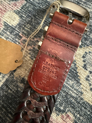 Vintage Braided Leather Belt