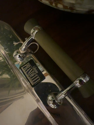 Vintage, 1980/90 Collezone Prandelli chrome tray with handles