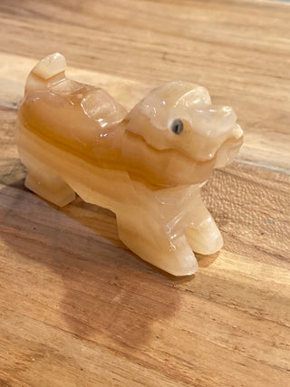 Marble Dog Figurine