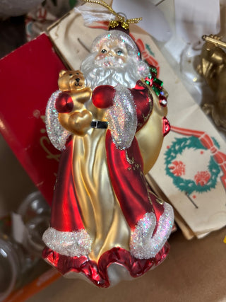 Vintage PartyLite Santa Christmas Ornament #532
