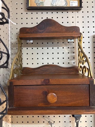 Small wall shelf w/drawer