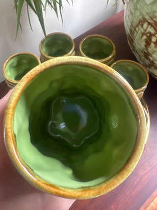 Mcm, Art ceramic tumbler/vase ( set of 7)