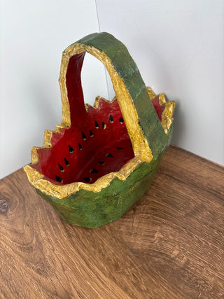 Paper mache watermelon