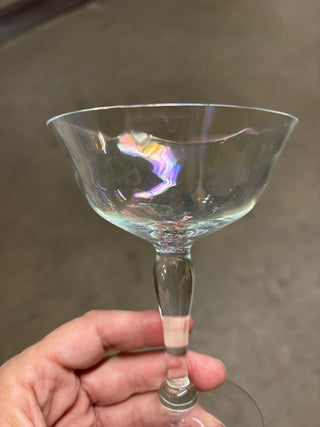 Vintage Iridescent West Virginia Champagne Coupe, #371