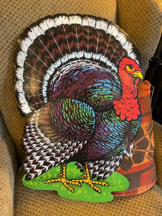 Die cut paper turkey