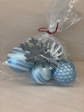Light blue ornaments