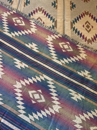Vintage, Southwest Tribal Woven Throw Blanket