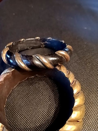 70s Brass/Wood Bangle