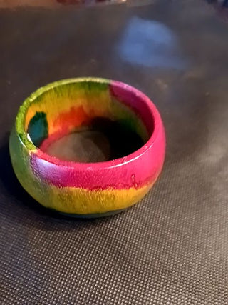 3TieDyed Wood Bangle