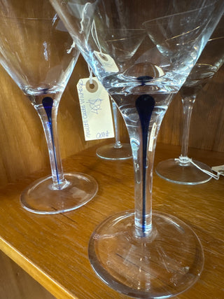 Vintage,due drop Martini glasses( set of 2)