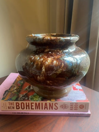 Vintage,brush McCoy drip glaze vase/planter