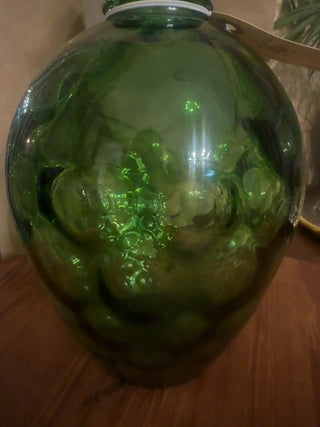 Vintage, Wheaton Decanter green honeycomb bottle with stoper.