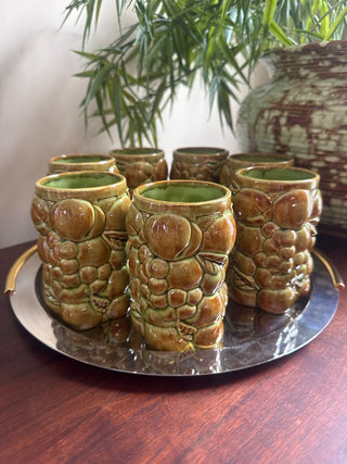 Mcm, Art ceramic tumbler/vase ( set of 7)