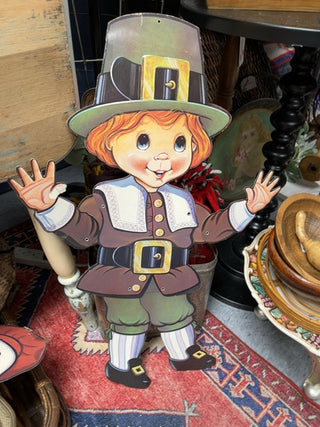 Die cut pilgrim man