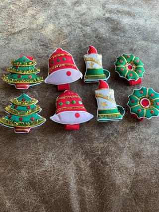 Satin napkin rings set 8