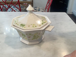 Candled "Interpace" Covered Dish by Independence ironstone