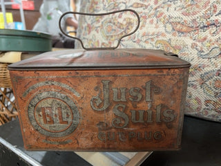 Just Suits tobacco tin