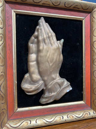 Praying Hands on Velvet Frame