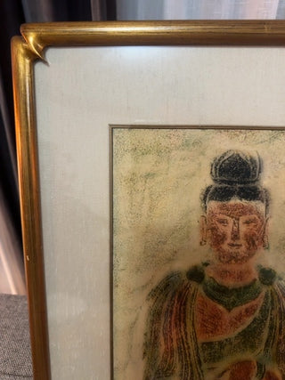 Vintage The Art of Stone Rubbing ,Bodhisattva,wall art