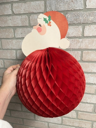 Honeycomb belly Santa hanging
