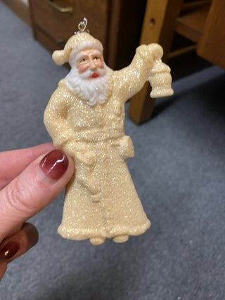Ivory Santa Ornament