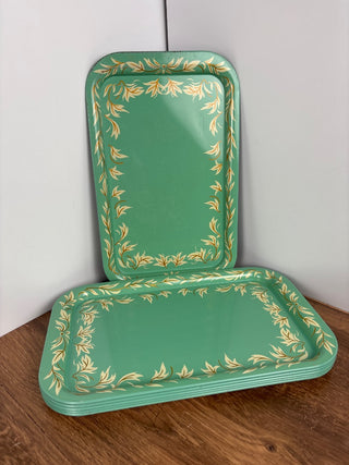 Vintage seafoam green tray