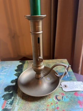 Vintage, solid brass adjustable candlestick chamber