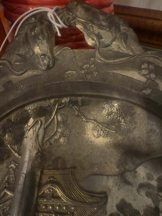 Vintage, Japanese silver plated crumb tray/wall hanging display