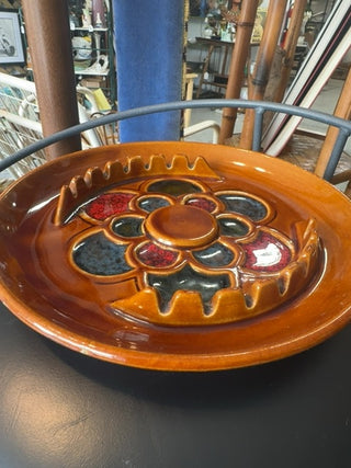 Vintage 1960 s McCoy large flower power ashtray