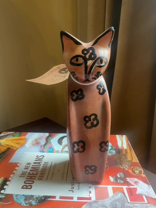 Vintage,soap stone hand crafted cat figurine