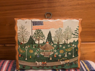 Anericana park scene, wood